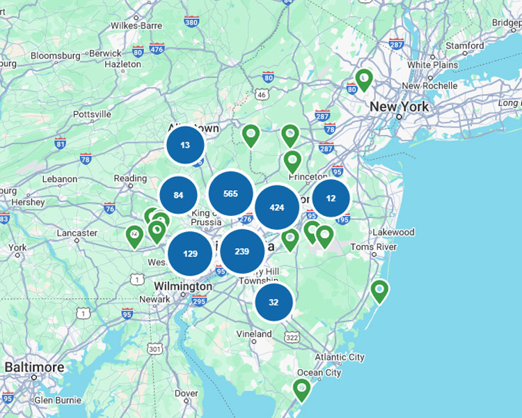 Philidelphia Map